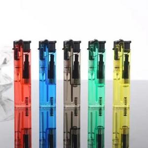 Hot selling colorful plastic lighter lightweight lighters wholesale cheapest clear windproof lighter