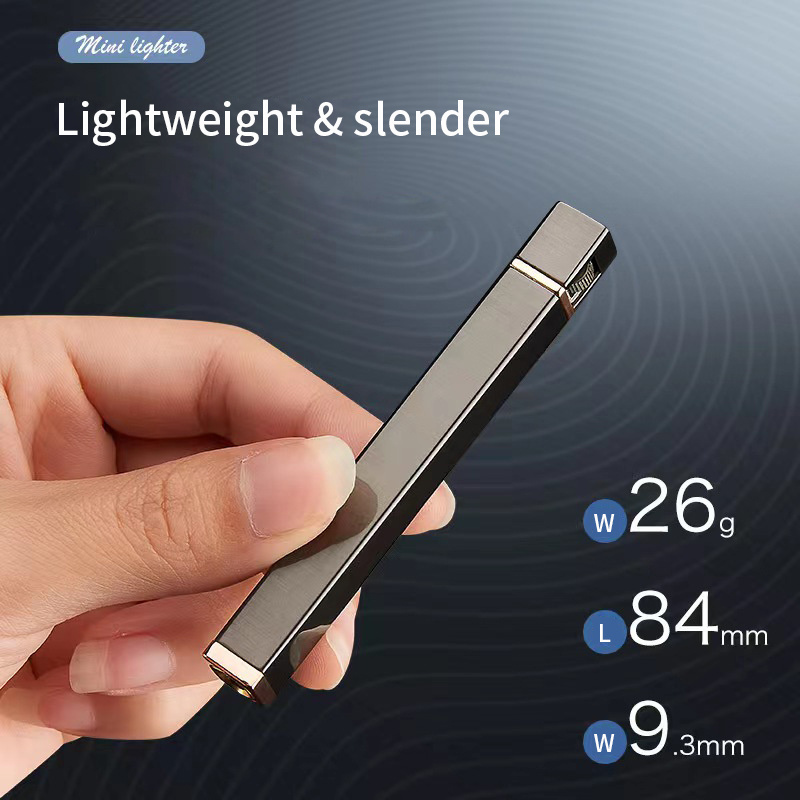 Square Long Grinding Wheel Open Flame Mini Lighter Metal Cigrate Lighter Minimalist Refillable Lighters