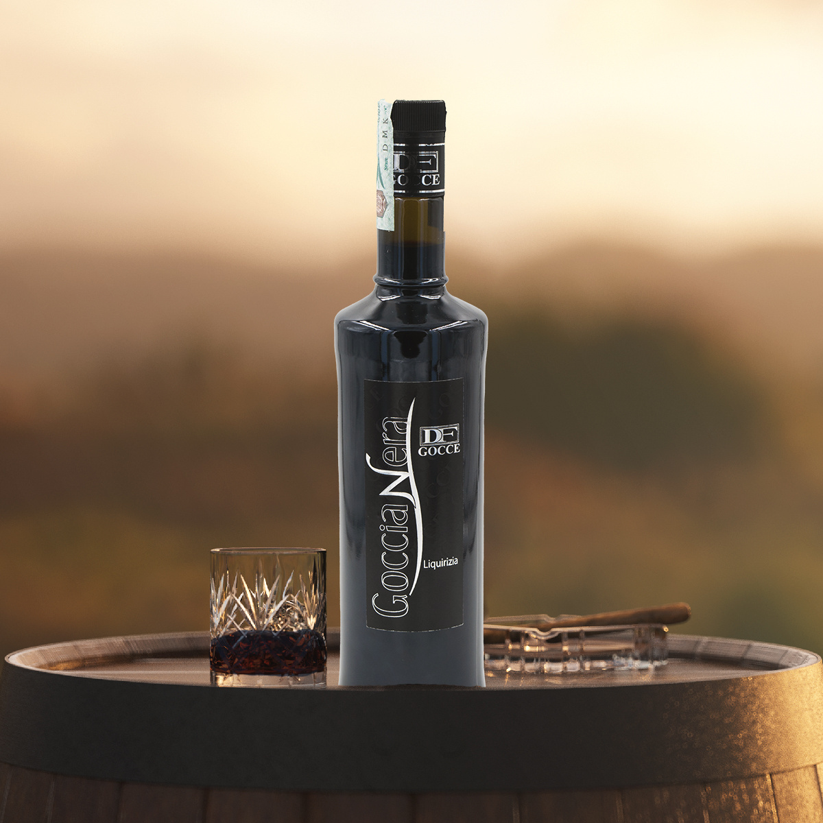 Premium Goccianera liquorice liqueur made in Italy Format: 0.7L Alcohol content: 21% alcoholic drink Soft and persistent