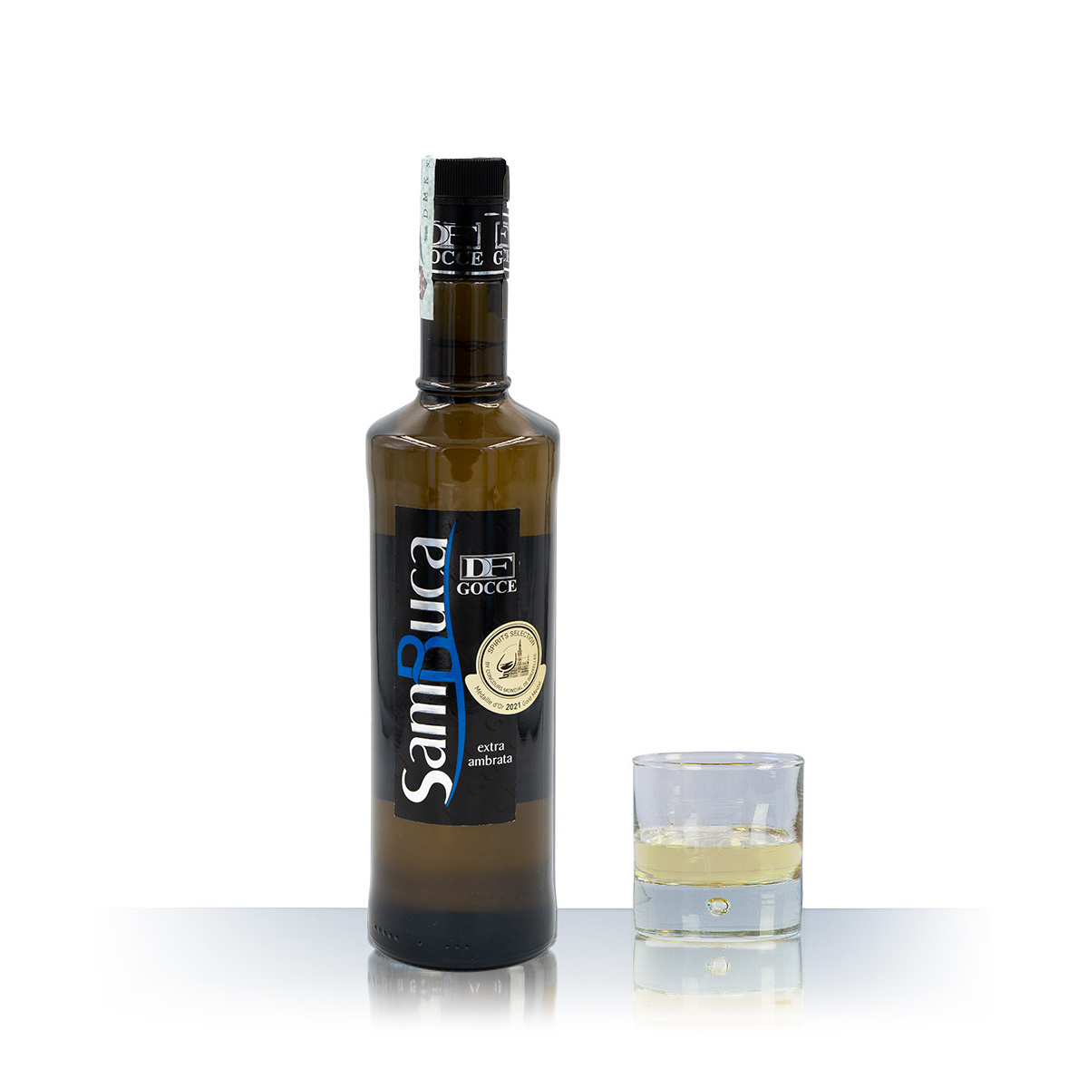 Premium Quality Amber Extra Sambuca DF Gocce Size: 0.7L Alcohol Content: 40% Glass bottles for alcoholic beverages