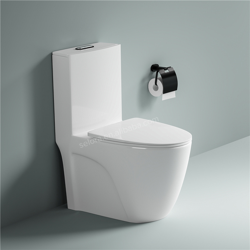 New style sanitary ware hotel bathroom modern rimless washdown ceramic inodoro wc toilet bowl one piece ivory color toilet