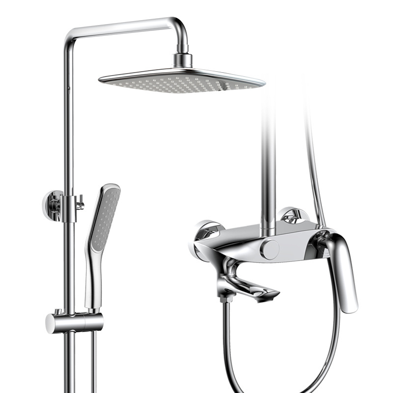 New design wholesale luxury hotel wall mounted shower set chrome black bath shower faucets