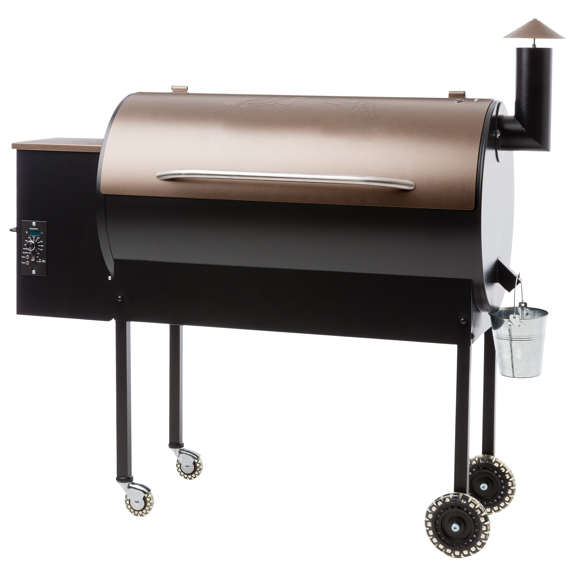 Outdoor heavy duty wood pellet smoker grill  with color screen wifi controller barbecue master wood pellet grill