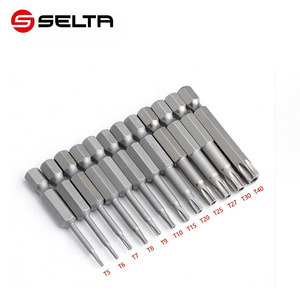 T10 T 15 T20 T25 T30 T35 T40 Torx Screwdriver Bits Bits S2 Alloy Steel Tamper Resistant Star Industrial OEM Repair Torx 20 25mm