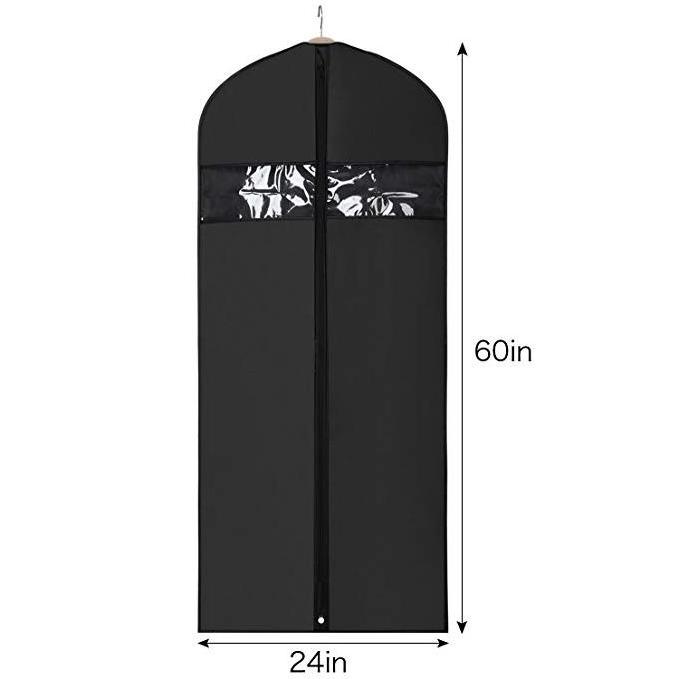 60 inches Garment Bag Suit Bag for Storage and Travel , Anti-Moth Protector,Washable Suit Cover for Dresses, Suits, Coats,