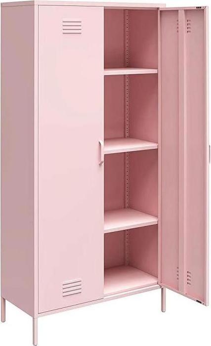 Hot sale Pink living room furniture  wooden  storage cabinet Wardrobe closet