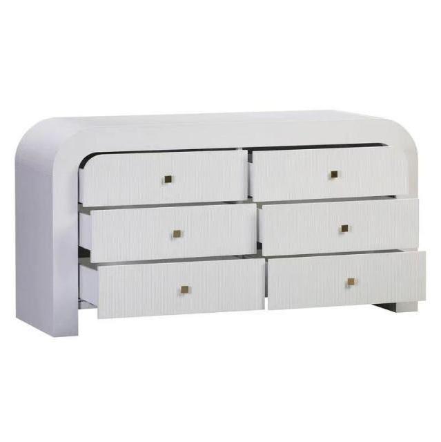 New Arrival modern dresser solid wood chest white arched cabinet  with drawer storage