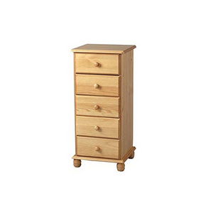 good design natural pine wood 5 drawers narrow drawers cabinet