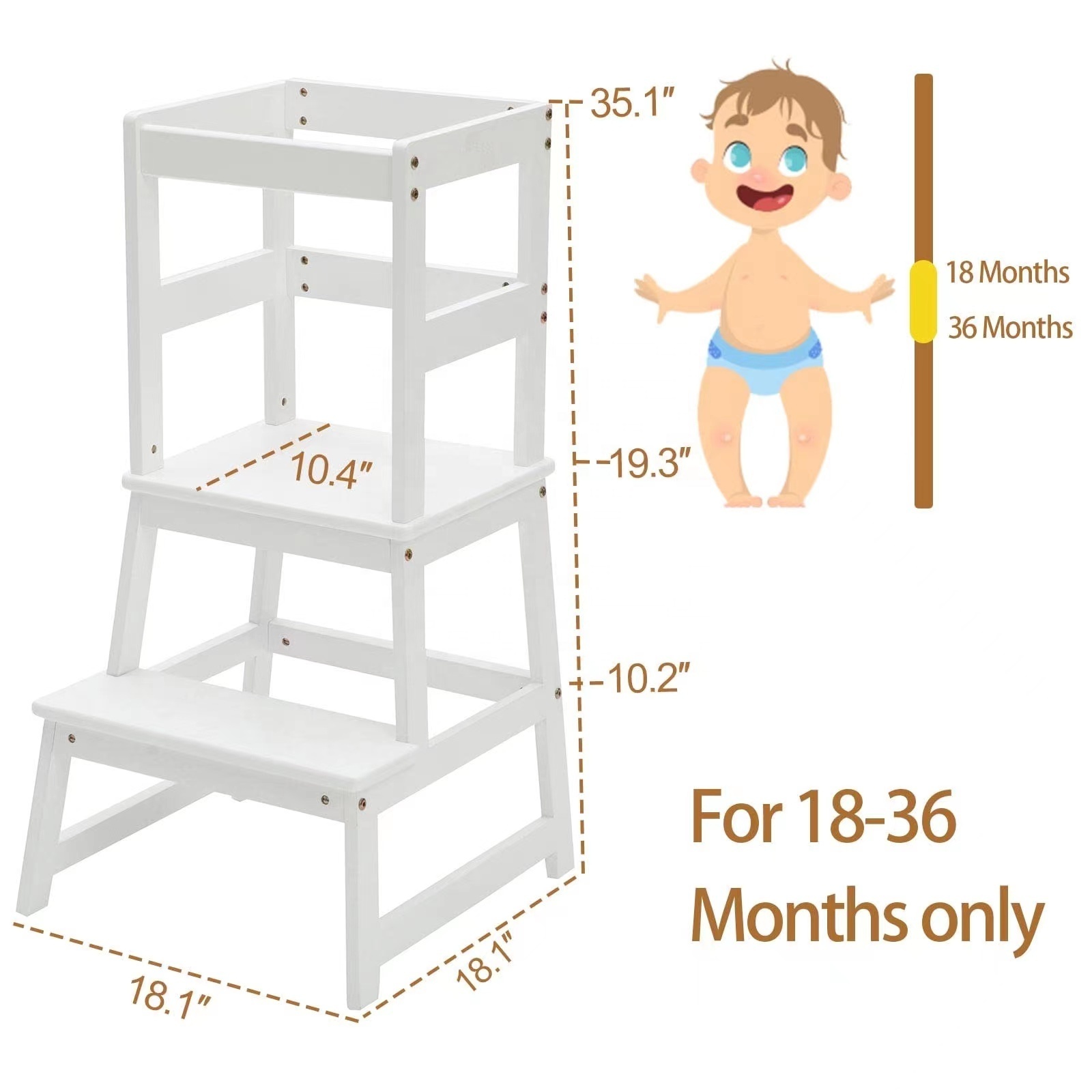 custom Montessori kids kitchen step stool kitchen helper tower for toddlers kitchen helper learning tower with safety rail