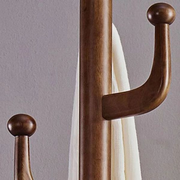 Popular modern rotating solid wooden floor standing coat rack coat hanger