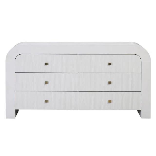 New Arrival modern dresser solid wood chest white arched cabinet  with drawer storage