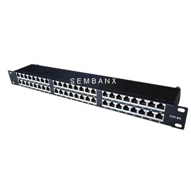 1U 48 ports cat6 FTP patch panel shielded