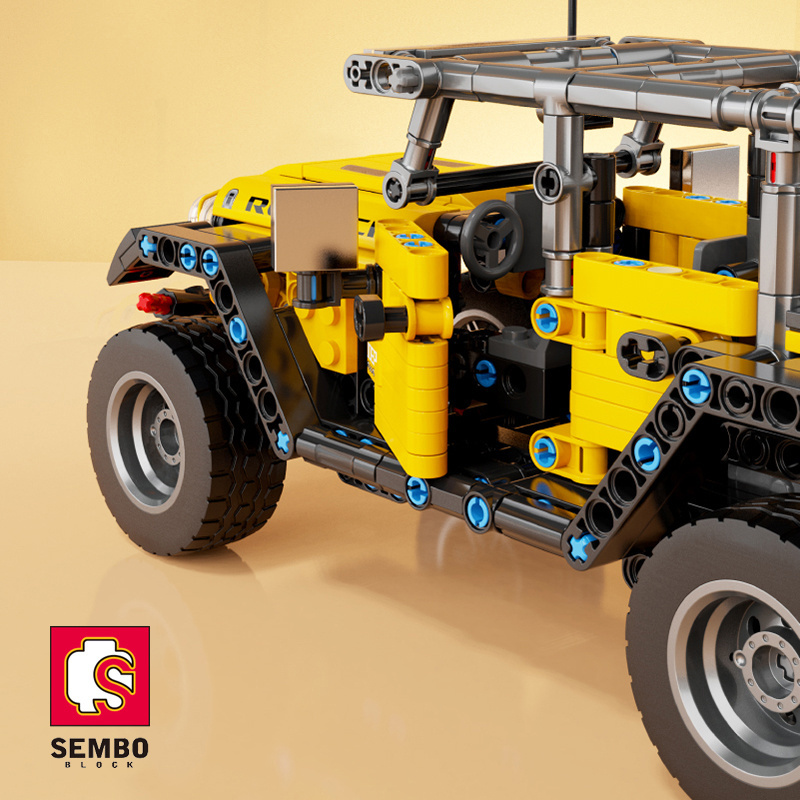 SEMBO BLOCK 701608 601Pcs Educational Diy Kids Toys Boys Model Bricks Kit SUV Wrangler Assembling Boys Building Block Car Sets