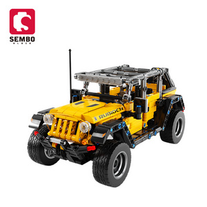 SEMBO BLOCK 701608 601Pcs Educational Diy Kids Toys Boys Model Bricks Kit SUV Wrangler Assembling Boys Building Block Car Sets