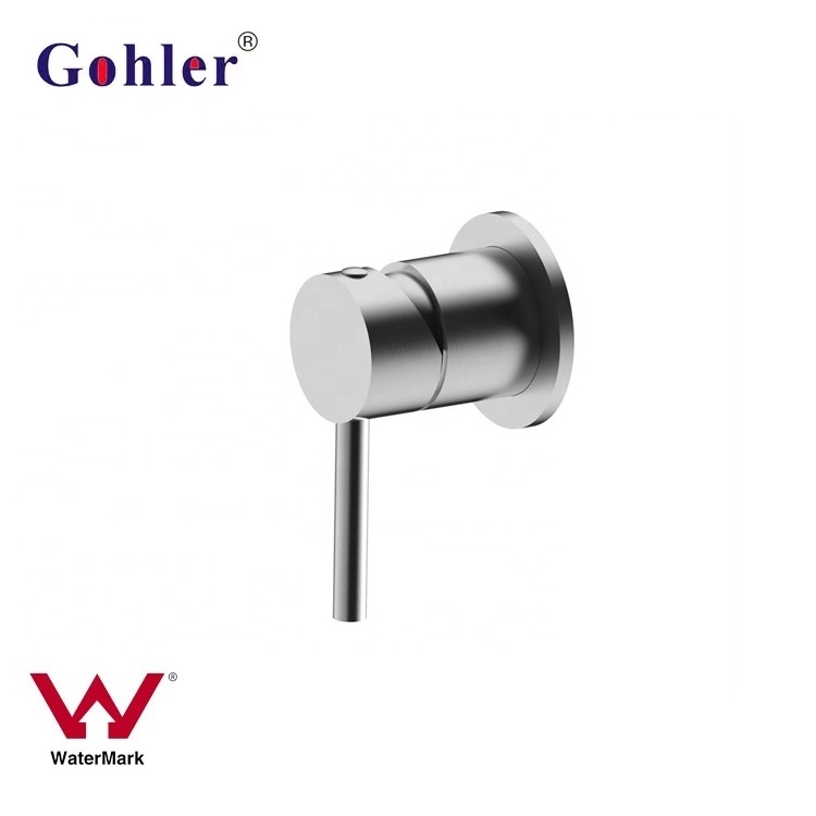 Gohler Watermark Round 304 Stainless Steel Mixer Brushed Pin Handle SUS 316 Shower Mixer Wasserhahn Bathroom Faucet