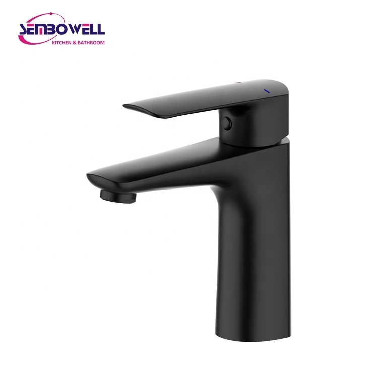 Wall Mounted Matte Black Round Brass Single Handle Bath And Shower Faucet Mixer Taps