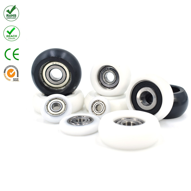 SEMEI BS690128-8 Nylon Aluminium Sliding Flat POM NYLON POK Plastic Round Bearing Roller 626zz For Sliding Door Roller Wheel