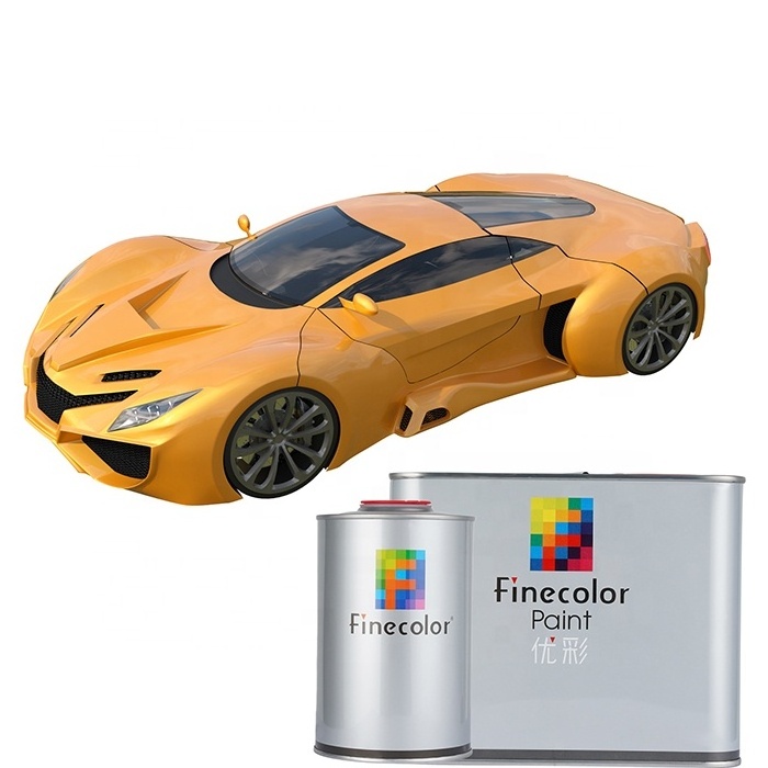 High Performance Automotive Refinish Paint Metallic Colors Autobody Repair Car Paint Supplier 2k Mud Yellow