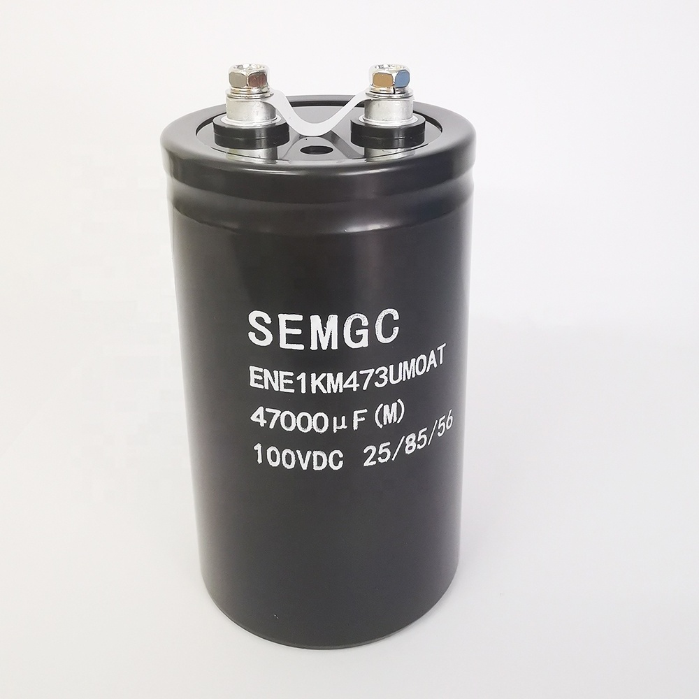 Hot Sale Electrolyte Capacitor 47000uf 100V Aluminum Electrolytic Capacitors with Screw Terminals Size 65*110MM