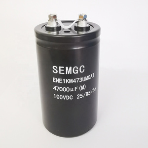 Hot Sale Electrolyte Capacitor 47000uf 100V Aluminum Electrolytic Capacitors with Screw Terminals Size 65*110MM