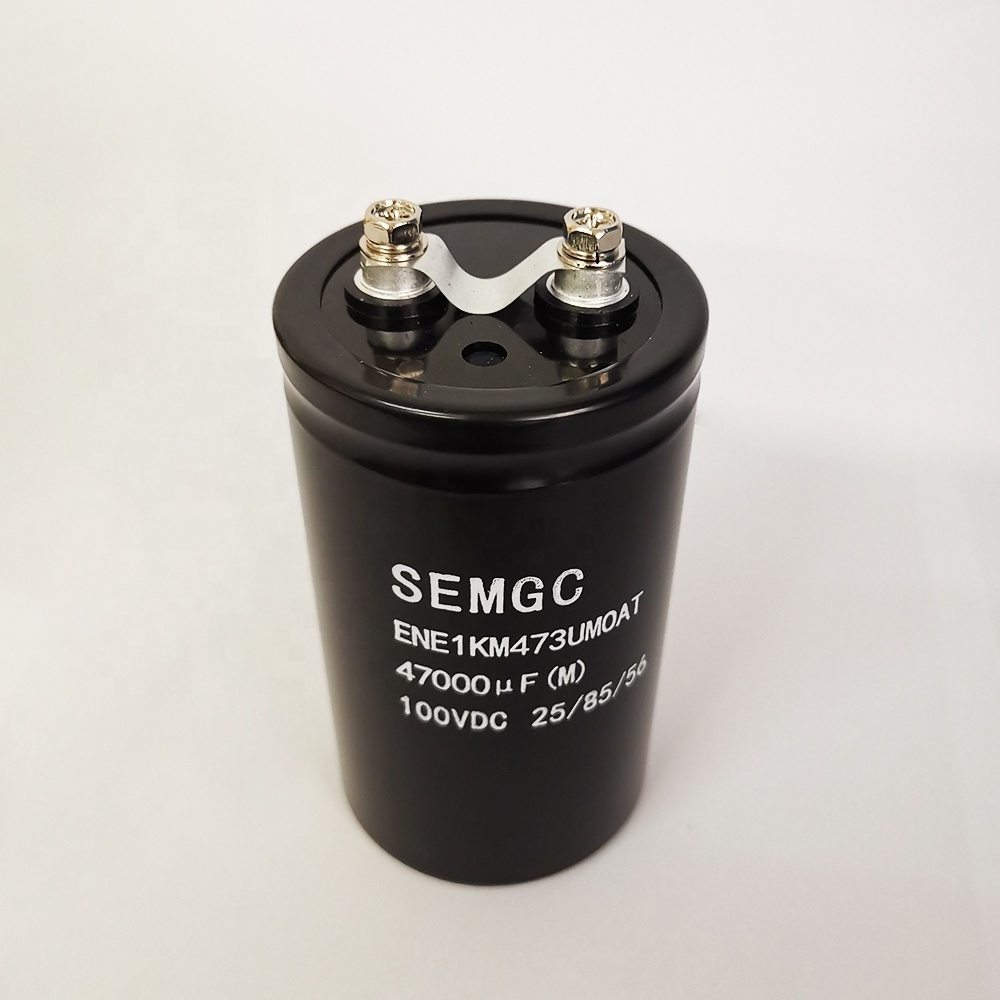 Hot Sale Electrolyte Capacitor 47000uf 100V Aluminum Electrolytic Capacitors with Screw Terminals Size 65*110MM