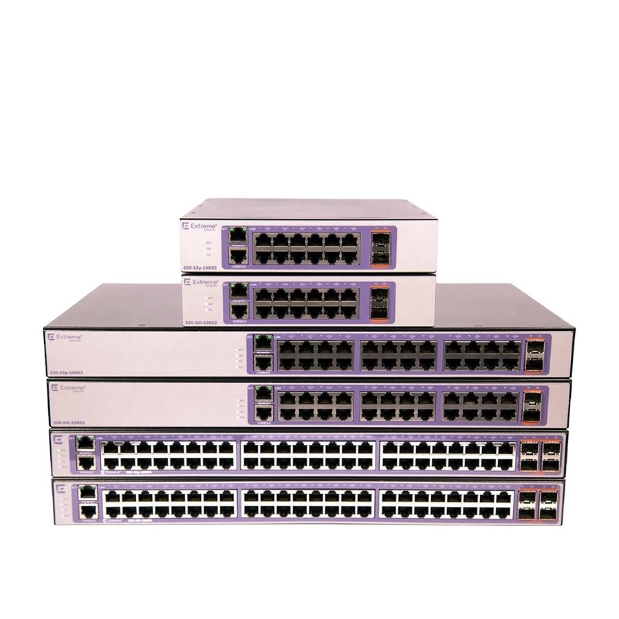 Extreme Networks 220 Series switch 220-48P-10GE4 48PT POE+ 4 10GBE SFP+ 16565