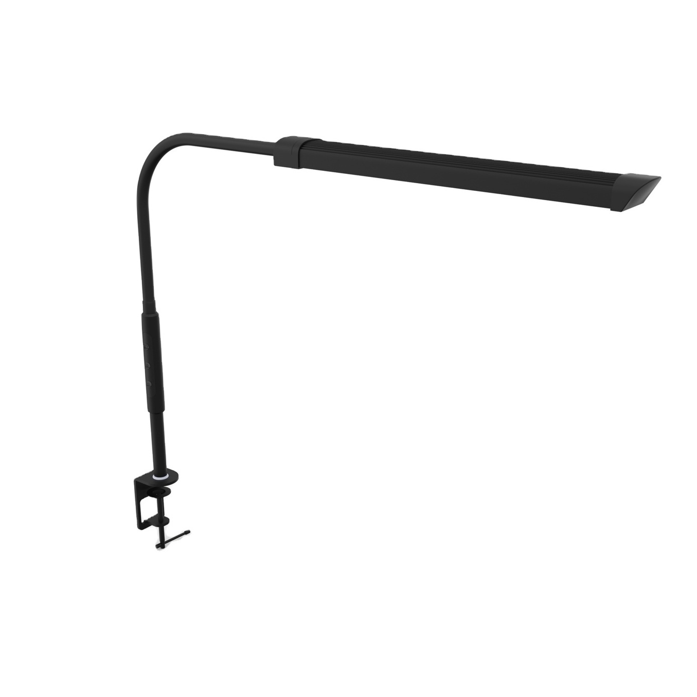 LED Desk Lamp with Clamp Metal Swing Arm Table Light Rotate Freely Eye Care Dimming