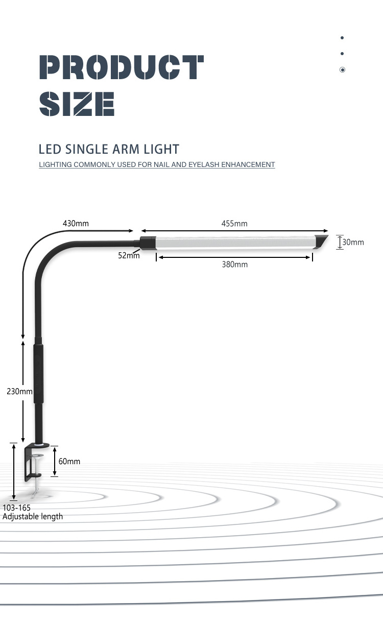 Clamp Desk Lamp With Cilp Swing Arm Tischlampe Flexible Gooseneck Table Led Lamp