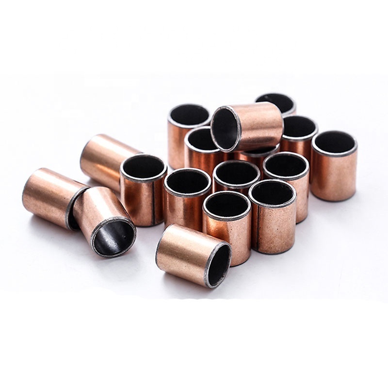 Customized Self Lubricating Straight or flanged Graphite Lubricating Oilless Bronze Brass Copper Sleeve Bearing Bushing