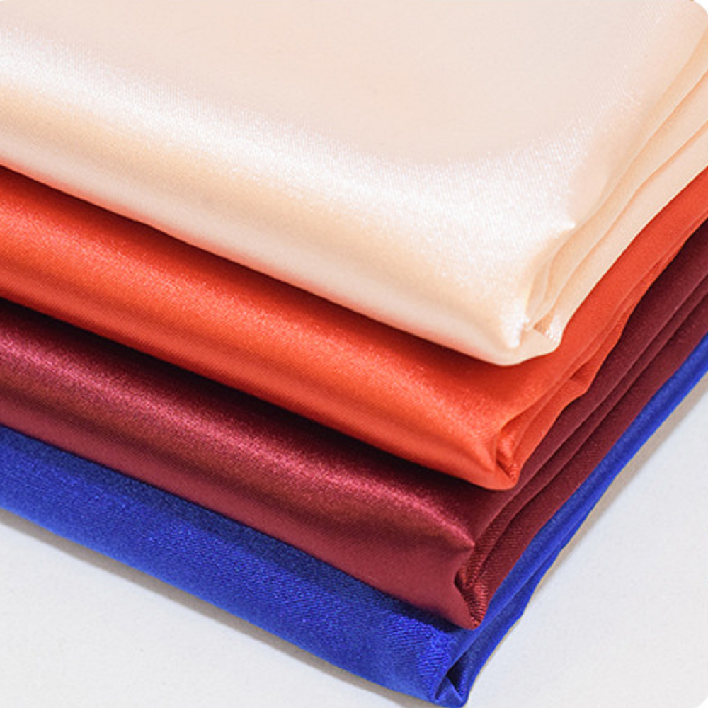 Polyester satin fabric silk satin fabric for clothing friendly high density duchess stretch satin fabric