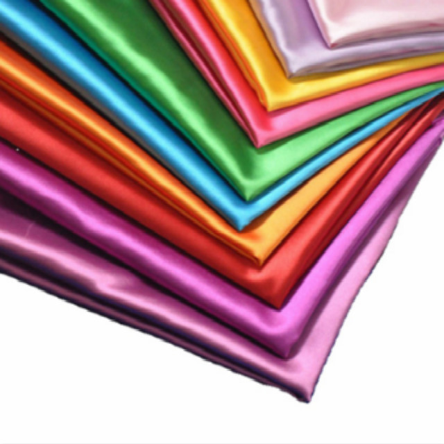 Polyester satin fabric silk satin fabric for clothing friendly high density duchess stretch satin fabric