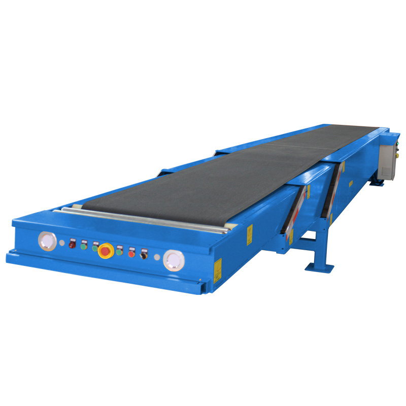 transport belt loading and unloading equipment portable telescopic conveyor