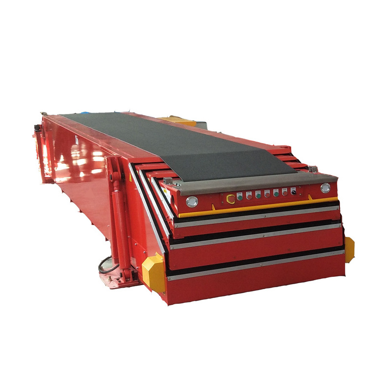 mobile Telescopic Belt Conveyor automatic 20 & 40ft truck container loading and unloading machine