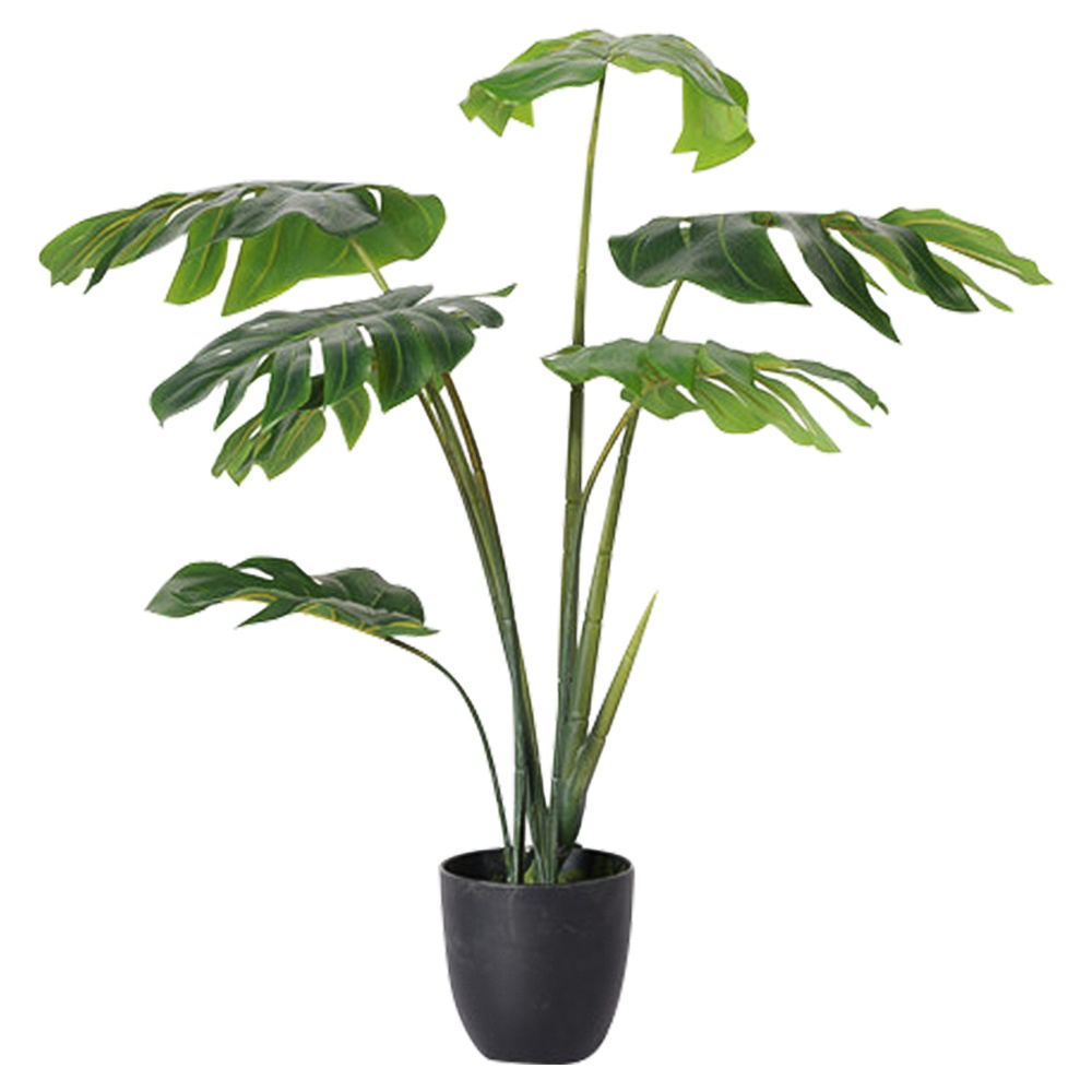 Factory Wholesale Artificial Tropical Variegated Deliciosa Monstera Tree Indoor Outdoor Home Decor