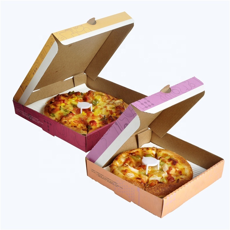 Customized Food Grade Pizza Packing Disposable Carton Pizza Box