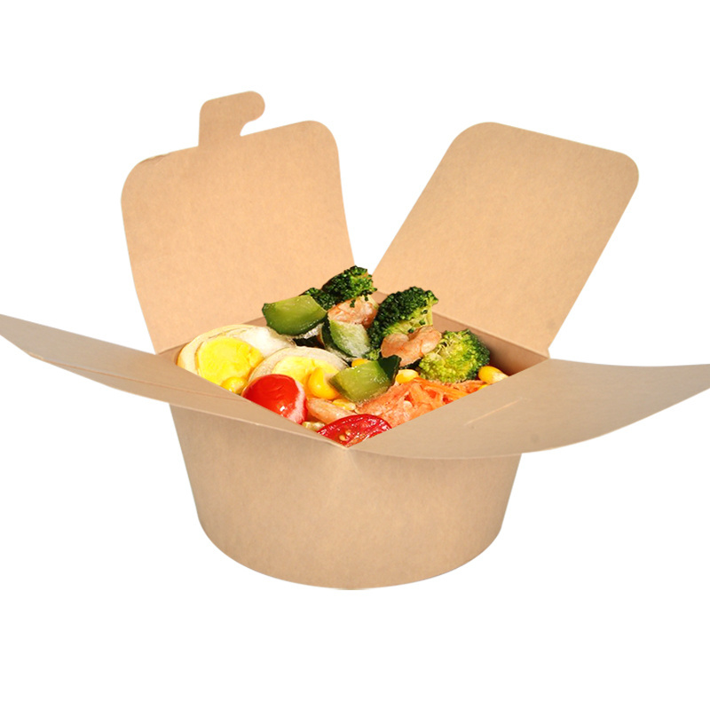 16oz 26oz 32oz 64oz White Customized Togo Kraft Take Away Chinese Packaging Noodle Takeout Box