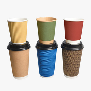 SenAng Multi Size In Stock Disposableable 6 7 8 16 20 22 24 9 10 12 14 Oz Double Wall Coffee Hot Drink Paper Cup