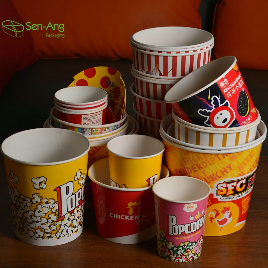 SenAng05 Cheap 32Oz 46Oz 64Oz Paper Popcorn With Wholesale Price Kfc Fried Chicken Bucket