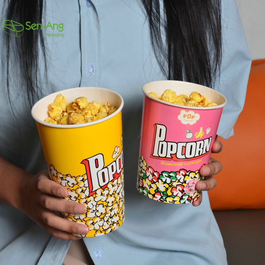 SenAng05 Cheap 32Oz 46Oz 64Oz Paper Popcorn With Wholesale Price Kfc Fried Chicken Bucket