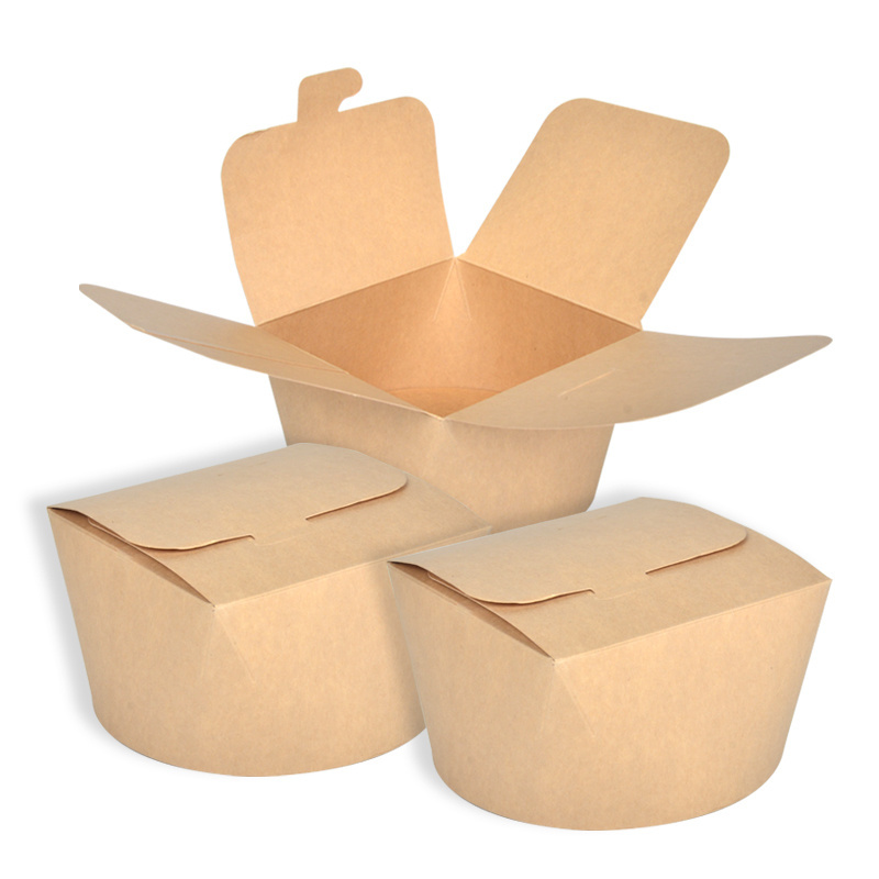 16oz 26oz 32oz 64oz White Customized Togo Kraft Take Away Chinese Packaging Noodle Takeout Box