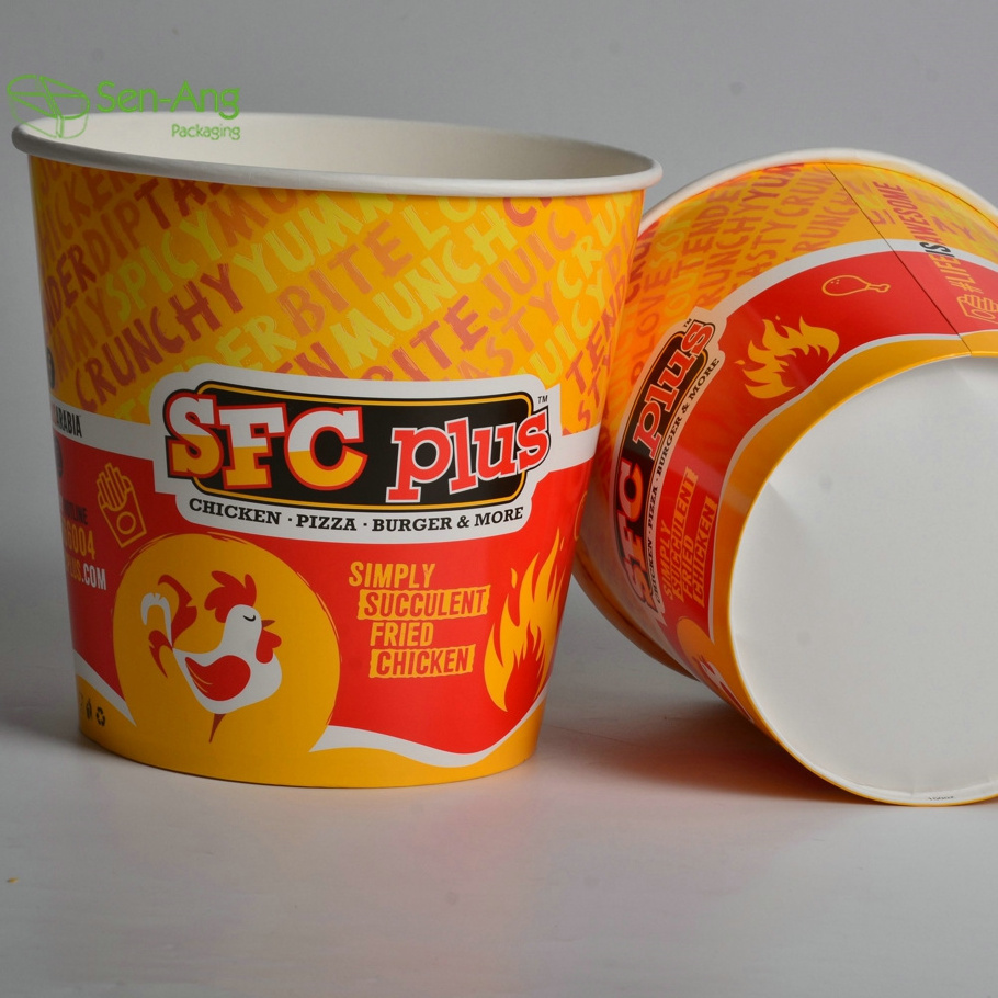 SenAng05 Factory Direct Sale Hot Packaging 32Oz 46Oz 64Oz Paper Box Noodle Soup Kraft Cup Fried Chicken Bucket