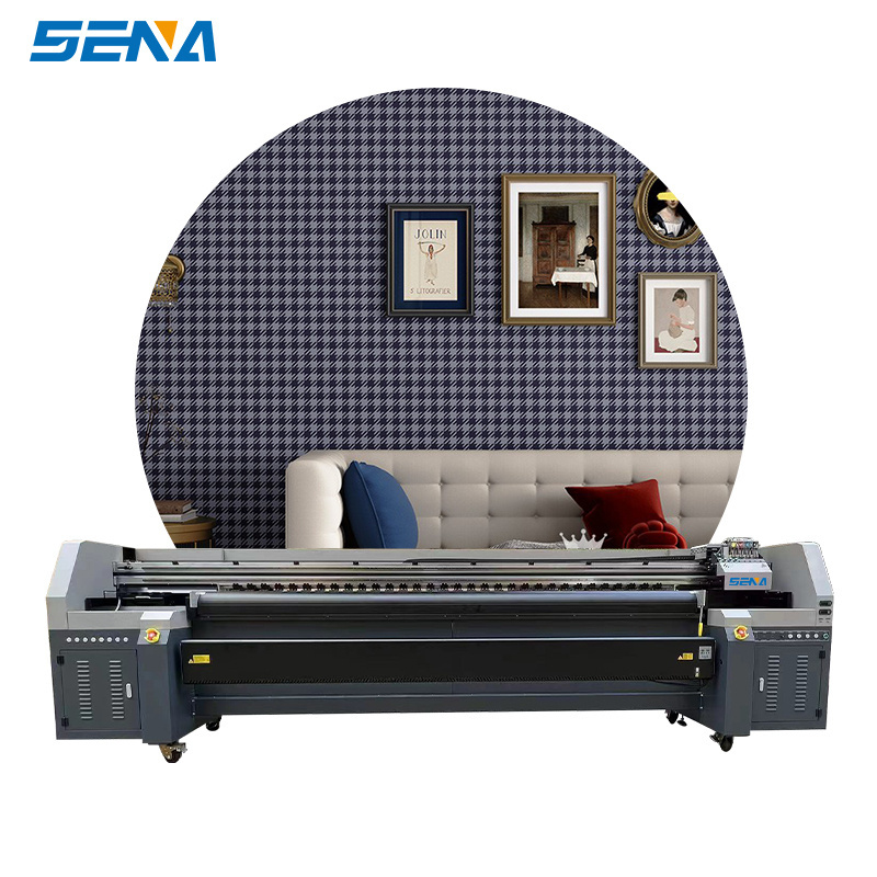 High speed roll-to-roll printer 3.2M roll material printer T-shirt fabric canvas tarpaulin custom pattern inkjet printer