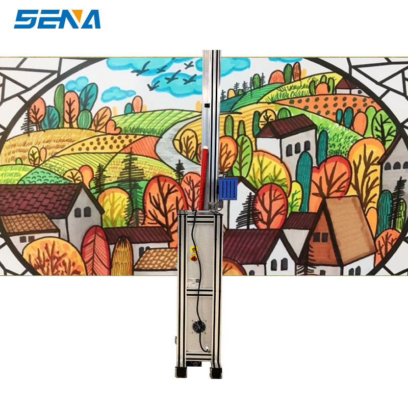 2M wide width 3D vertical wall printer digital varnish inkjet direct to wall printing machine