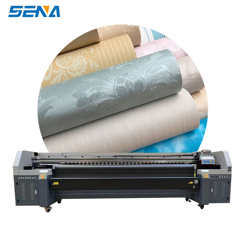 High speed roll-to-roll printer 3.2M roll material printer T-shirt fabric canvas tarpaulin custom pattern inkjet printer