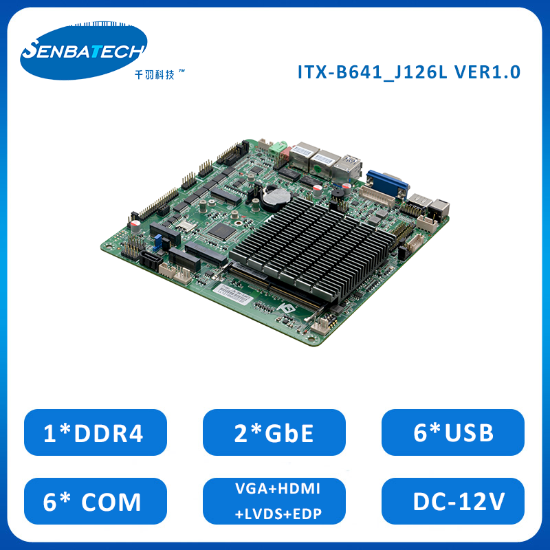 Mini Itx Motherboard J6412 motherboard kit ddr4 2400 sodimm 16gb for fanless industrial all in one computers panel pc