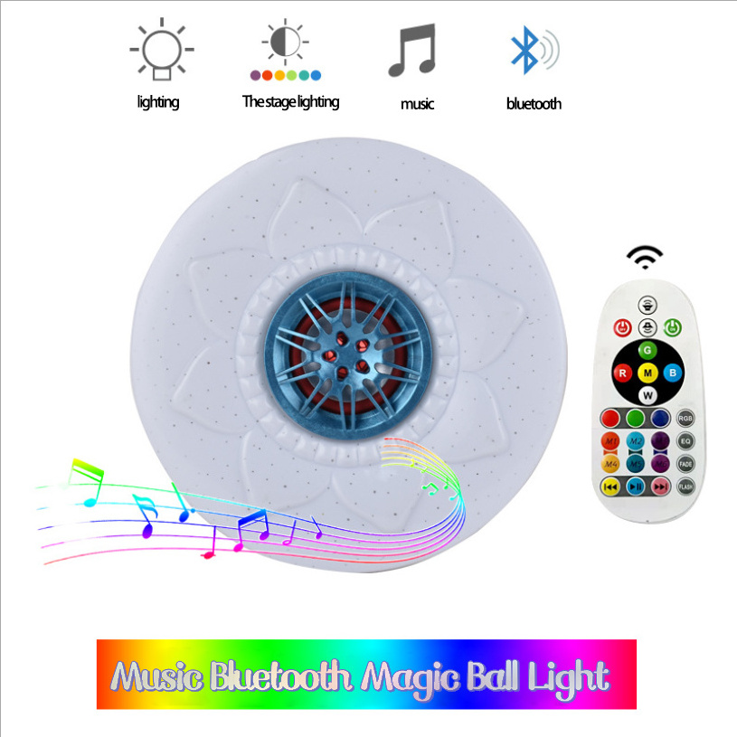 Smart Remote Control Music RGB E27 Strobe Light Led Bulb with  bedroom home flush mount bathroom ceiling light