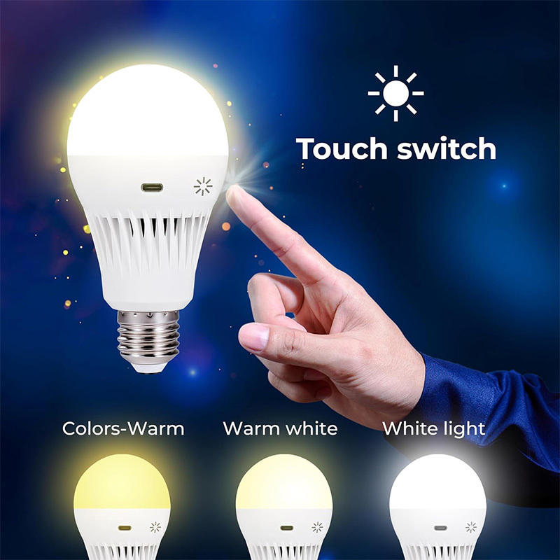 Remote control charging emergency light 9W household LED charging bulb power outage light emergency lighting