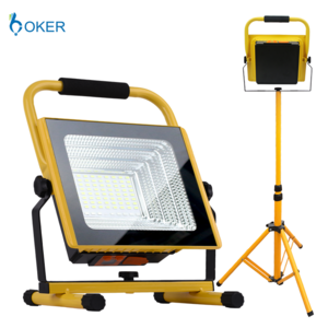 solar  work light with rechargeable battery  tripod outdoor led  floodlight camping portable  multi function