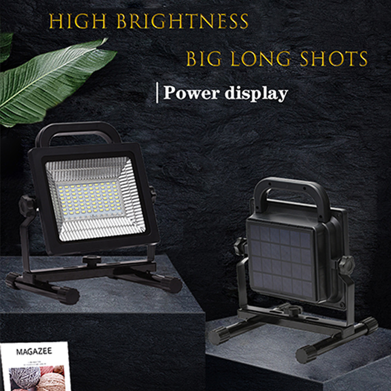 Portable Hanging Rechargeable Emergency Spotlight Led Solar Outdoor Camping Lamp Light