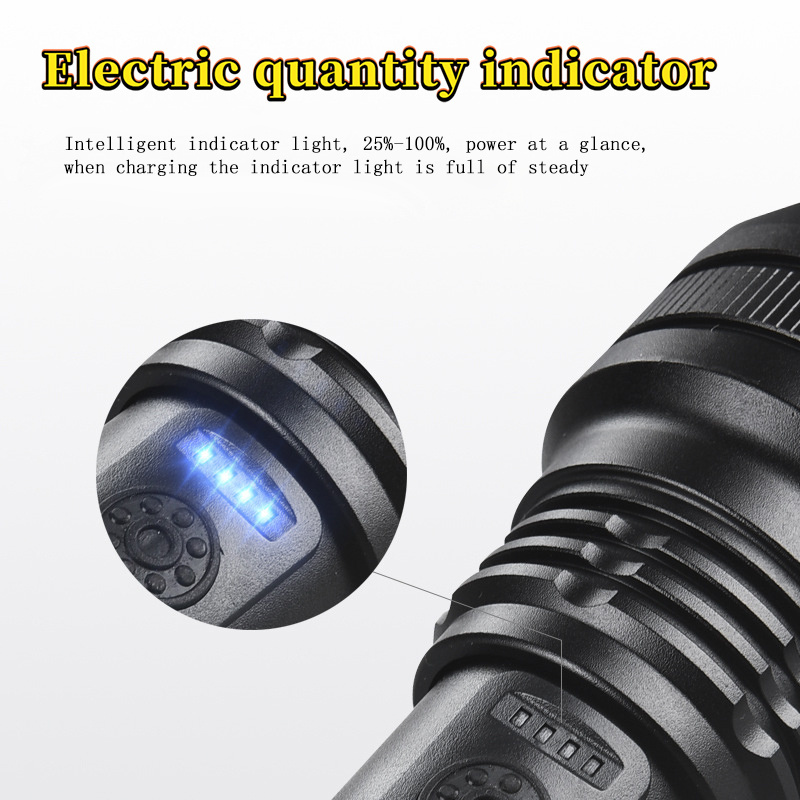 Hot Selling Multifunction Hand Camping High Power COB Led Flashlights Rechargeable Search Torch Light Luminous USB Acrylic Body